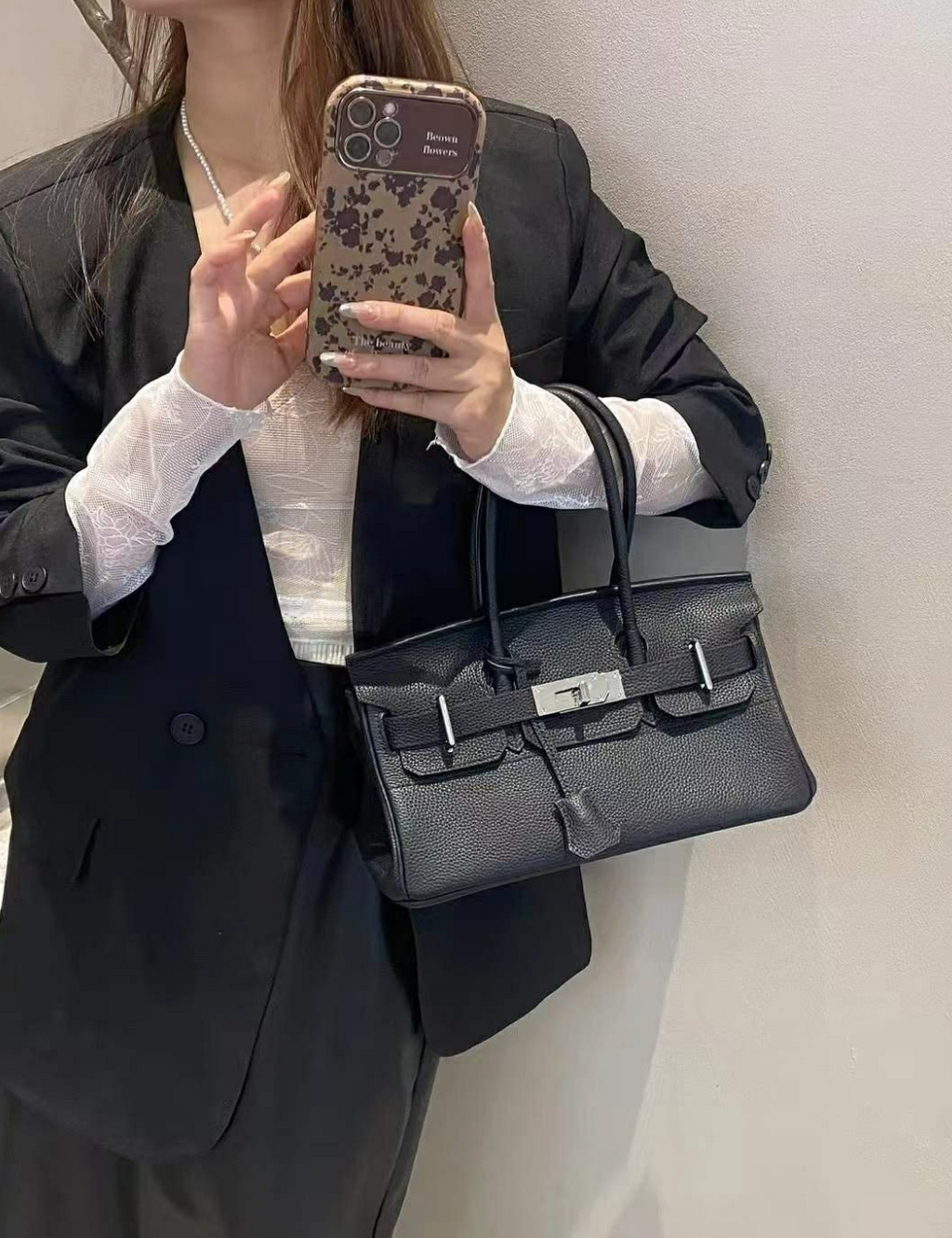 🌸👜 [3-4주예상] 럭셔리 유니크 토고 소가죽 브레이슬릿 토트 숄더백 / Togo Cowhide Bracelet Tote Shoulder Bag 👜🌸