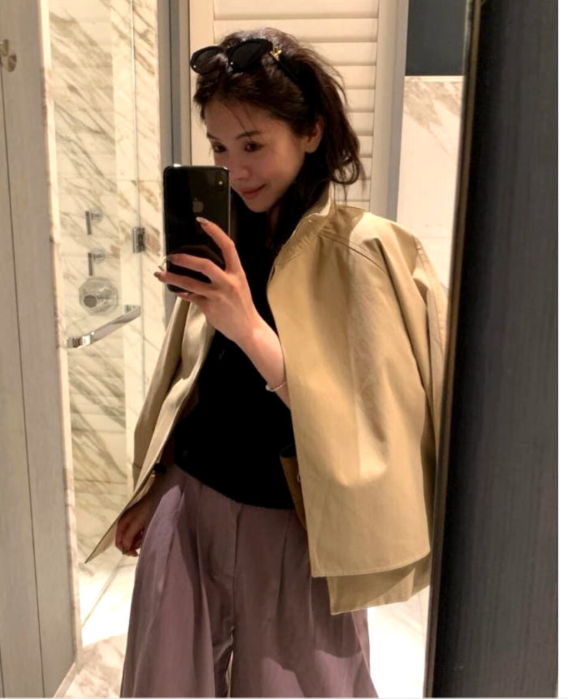 [2-3주이상 소요 품절대란템]✨ 💜뒷포인트 백버튼 야상 숏 바바리 자켓 점퍼💜 / Back Detail Button Safari Short Trench Jacket Jumper ✨