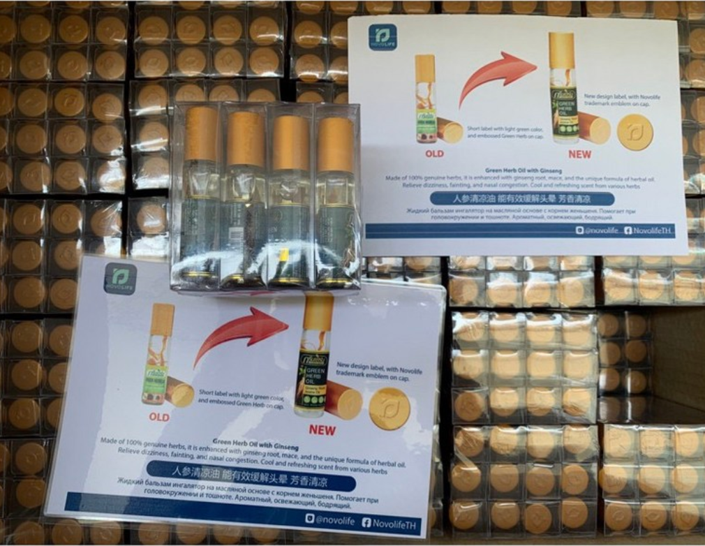 🌿[Thai Herbal Relief Oil]🌿✨ 태국 정품 야몽 그린 허브 오일 롤온 3개 세트  / Authentic Thai Ya Mong Green Herb Thai Herbal Relief Oil Oil Roll-On 3pcs Set 🌿✨