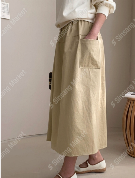 ✨👗 코튼 교복 랩 와이드 팬츠 치마바지 미시 데일리 여름 밴딩 스커트 팬츠 / Cotton Wrap Wide Culotte Pants Summer Skirt-Style Elastic Waist Pants ✨