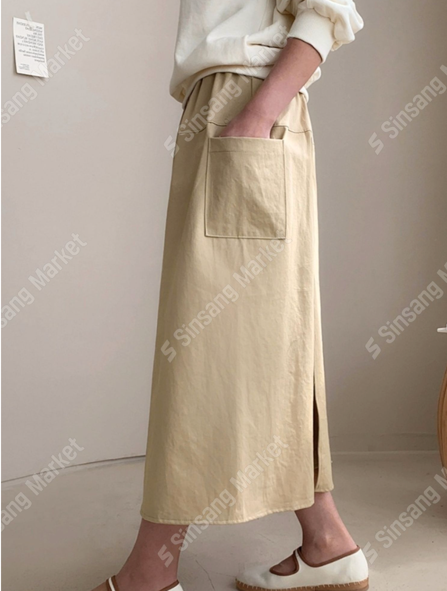 ✨👗 코튼 교복 랩 와이드 팬츠 치마바지 미시 데일리 여름 밴딩 스커트 팬츠 / Cotton Wrap Wide Culotte Pants Summer Skirt-Style Elastic Waist Pants ✨