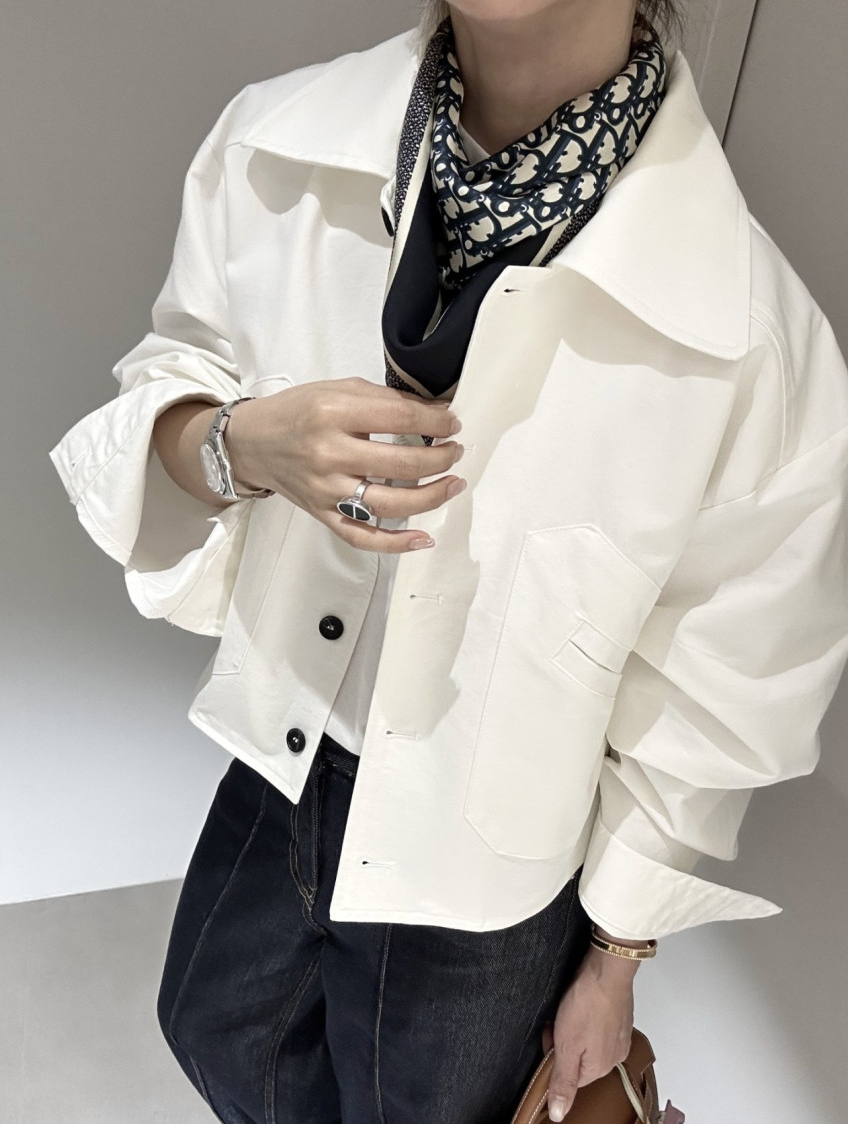 ✨🤍제이머랭 마룬이 세미 크롭 자켓✨프리미엄 바이오워싱 코튼✨라인이 예쁜 세미 크롭 자켓✨봄 데일리 자켓✨미니멀 구조 패턴 자켓✨