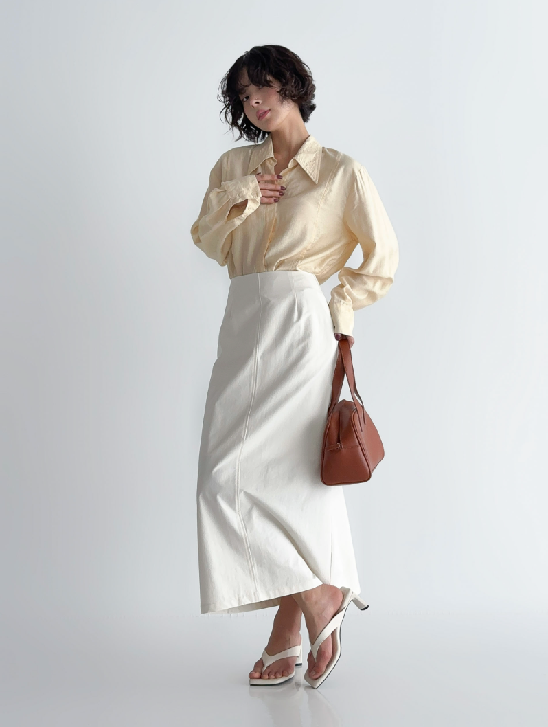 ✨👗 2026 여름신상 H라인 슬림 롱 스커트 뒷슬릿 2단기장 오피스룩 데일리룩 블랙 차콜 화이트 S-2XL Summer H-Line Slim Skirt Back Slit Two Length Black Charcoal White S-2XL 👗✨