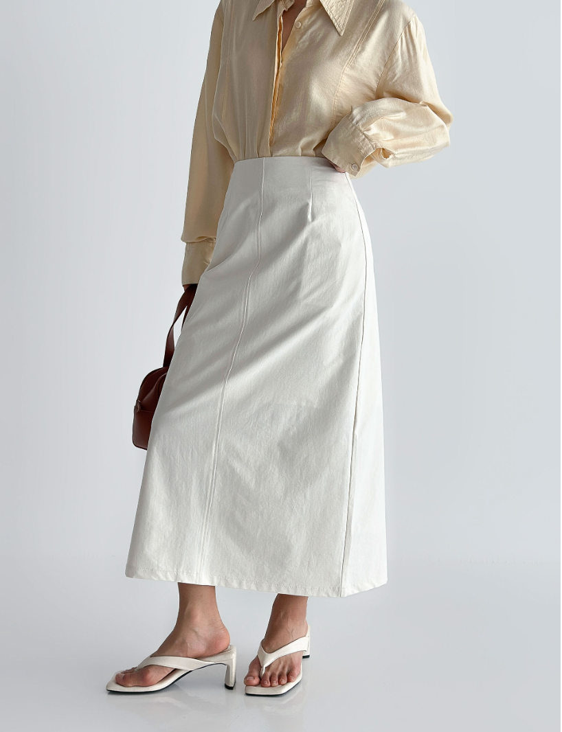 ✨👗 2026 여름신상 H라인 슬림 롱 스커트 뒷슬릿 2단기장 오피스룩 데일리룩 블랙 차콜 화이트 S-2XL Summer H-Line Slim Skirt Back Slit Two Length Black Charcoal White S-2XL 👗✨