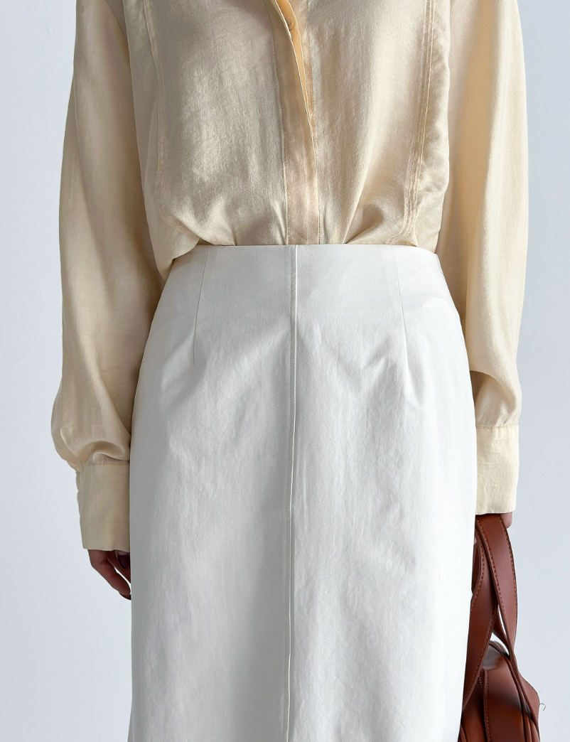 ✨👗 2026 여름신상 H라인 슬림 롱 스커트 뒷슬릿 2단기장 오피스룩 데일리룩 블랙 차콜 화이트 S-2XL Summer H-Line Slim Skirt Back Slit Two Length Black Charcoal White S-2XL 👗✨