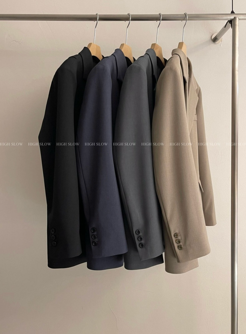 ✨🔥품절대란[3-4주배송예상]🔥✨국내생산 고퀄 뒷사선절개 슬림핏 오버자켓🖤🤍 군더더기 없는 핏감 끝판왕 / Premium Back Diagonal-Slit Tailored Jacket