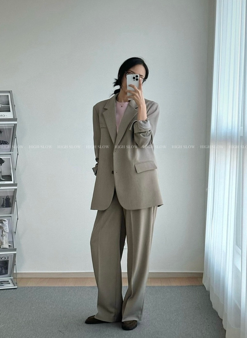 ✨🔥품절대란[3-4주배송예상]🔥✨국내생산 고퀄 뒷사선절개 슬림핏 오버자켓🖤🤍 군더더기 없는 핏감 끝판왕 / Premium Back Diagonal-Slit Tailored Jacket