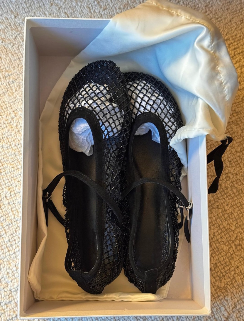 [3-4주소요]✨품절대란여름신발✨ 블랑26SS 비즈 메쉬 메리제인 플랫 🩶 Beaded Mesh Mary Jane Flats | 여름 반짝이 플랫 끝판왕 💎