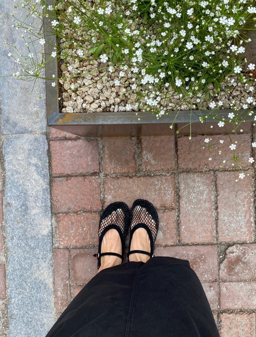 [3-4주소요]✨품절대란여름신발✨ 블랑26SS 비즈 메쉬 메리제인 플랫 🩶 Beaded Mesh Mary Jane Flats | 여름 반짝이 플랫 끝판왕 💎