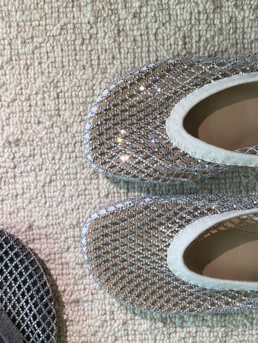 [3-4주소요]✨품절대란여름신발✨ 블랑26SS 비즈 메쉬 메리제인 플랫 🩶 Beaded Mesh Mary Jane Flats | 여름 반짝이 플랫 끝판왕 💎