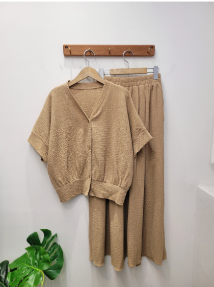 ✨[3주예상 품절대란]치마인 줄 알았죠? 여름 쿨링 치마바지 가디건 투피스 세트 Summer Cooling Skirt-Pants Cardigan Set 🤍