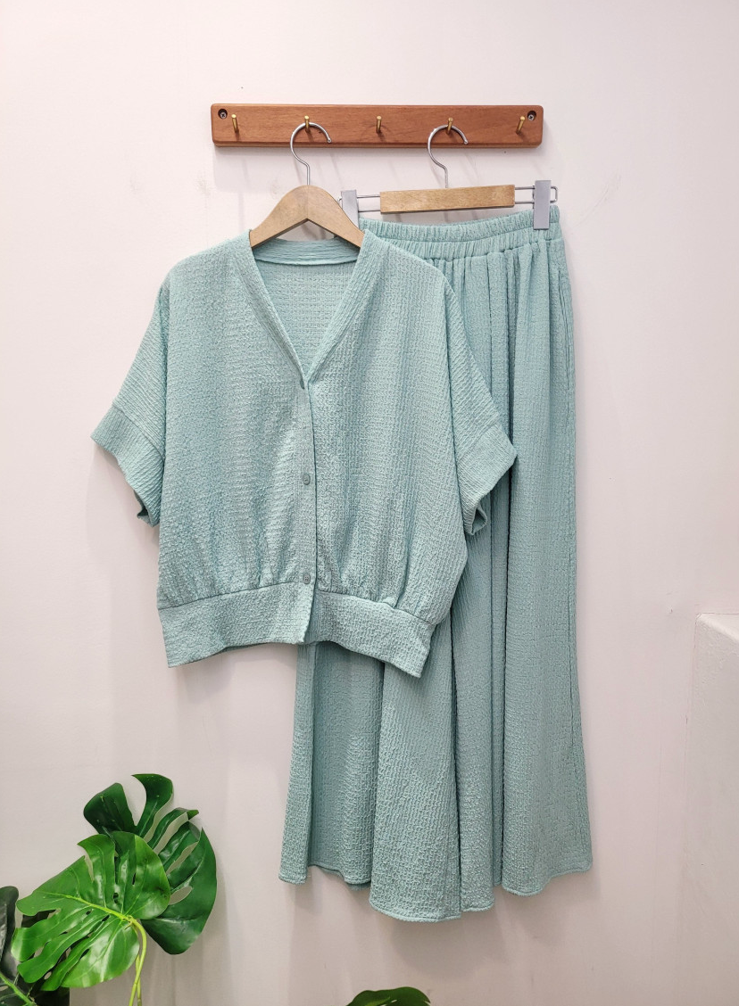 ✨[3주예상 품절대란]치마인 줄 알았죠? 여름 쿨링 치마바지 가디건 투피스 세트 Summer Cooling Skirt-Pants Cardigan Set 🤍