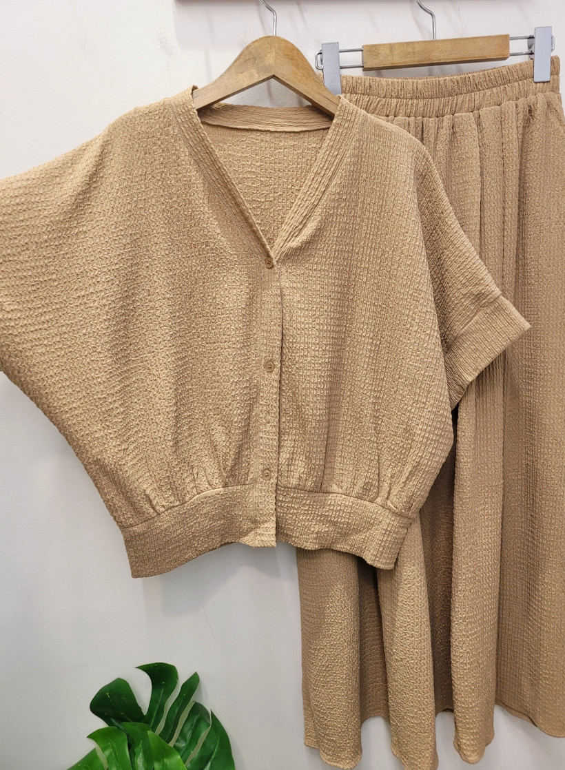 ✨[3주예상 품절대란]치마인 줄 알았죠? 여름 쿨링 치마바지 가디건 투피스 세트 Summer Cooling Skirt-Pants Cardigan Set 🤍