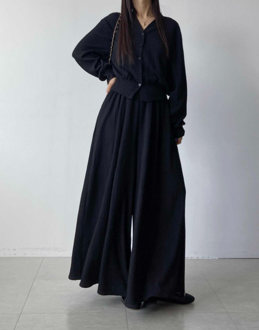 ✨[3주예상 품절대란]치마인 줄 알았죠? 여름 쿨링 치마바지 가디건 투피스 세트 Summer Cooling Skirt-Pants Cardigan Set 🤍