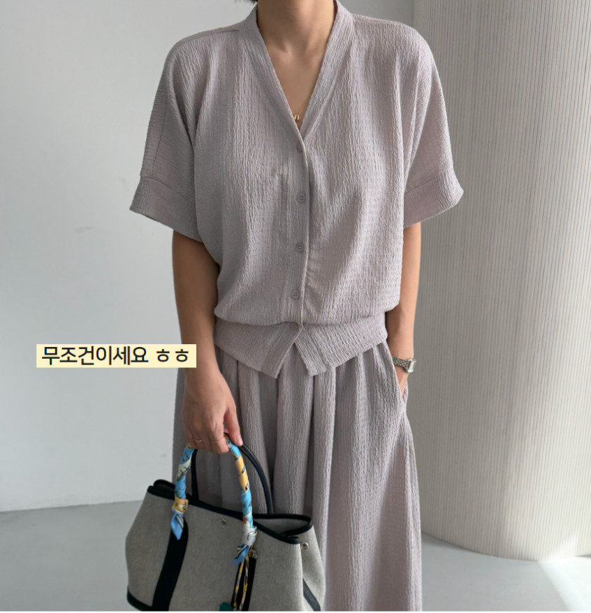 ✨[3주예상 품절대란]치마인 줄 알았죠? 여름 쿨링 치마바지 가디건 투피스 세트 Summer Cooling Skirt-Pants Cardigan Set 🤍