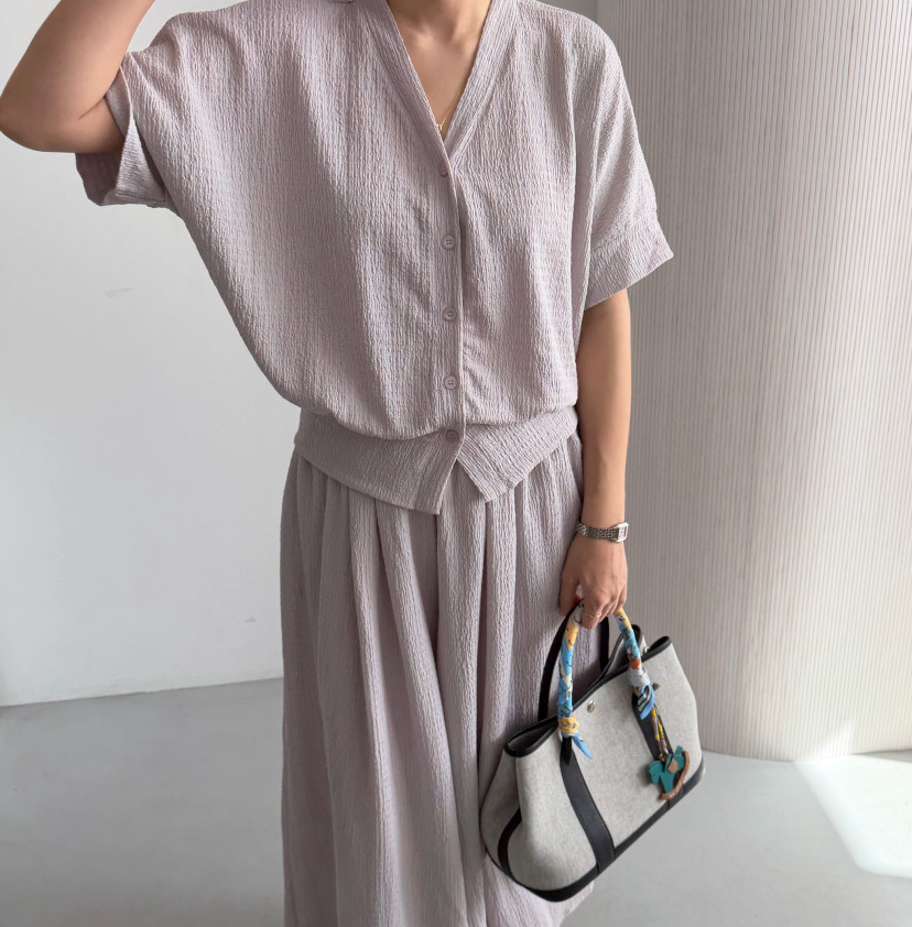 ✨[3주예상 품절대란]치마인 줄 알았죠? 여름 쿨링 치마바지 가디건 투피스 세트 Summer Cooling Skirt-Pants Cardigan Set 🤍