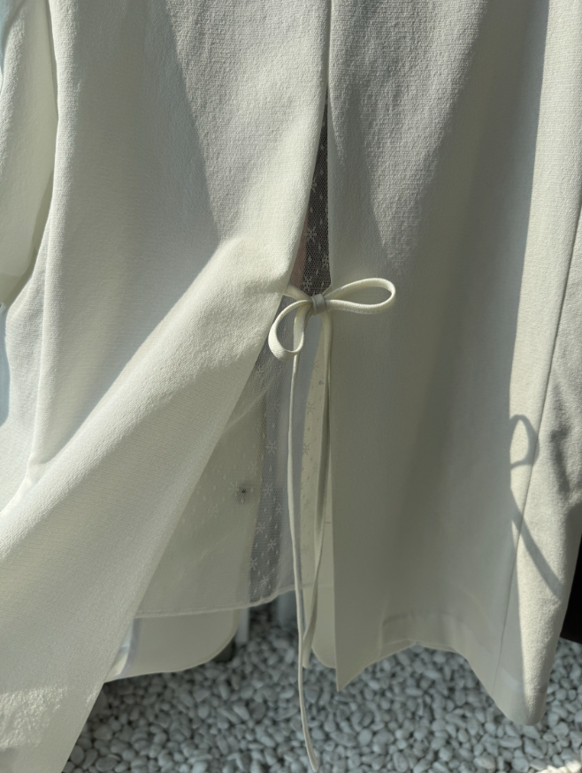🌼[여름자켓]❄️오션 레이스 백리본 린넨 혼방 썸머 자켓 Ocean Lace Back Ribbon Linen Blend Summer Jacket