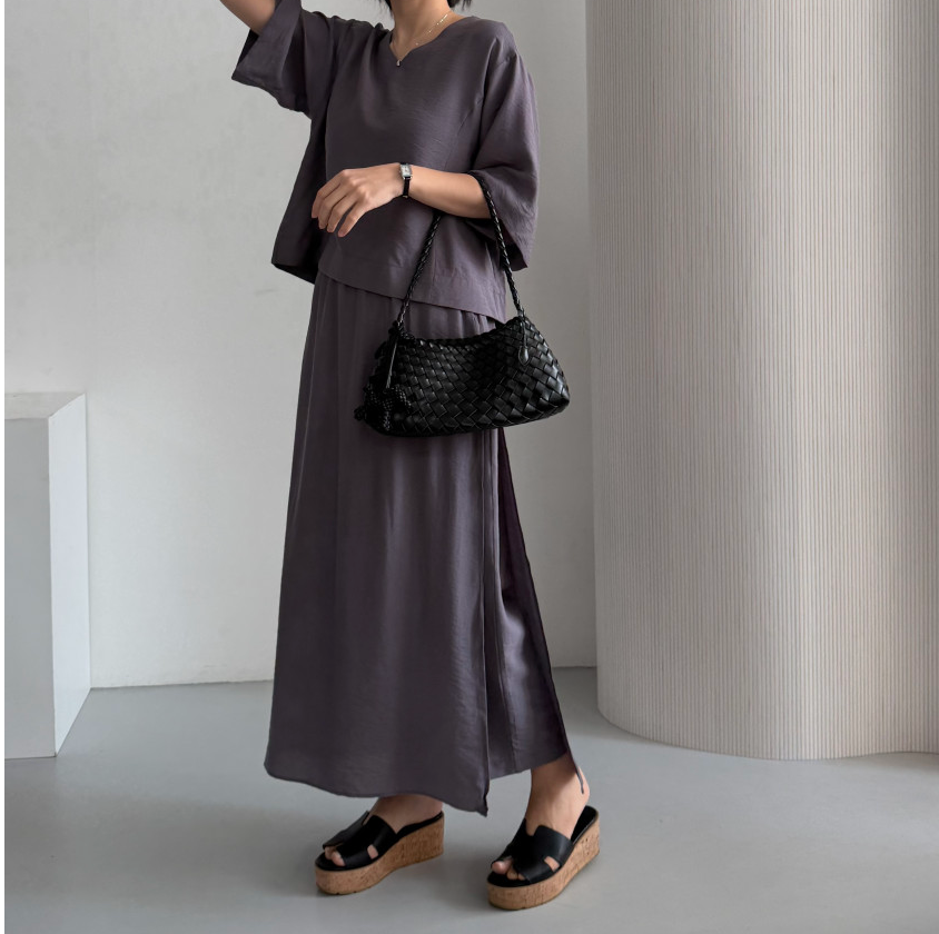 ✨🌿[비건레더]🌿✨드래곤 와플 로잔나 위빙 토트백 5COLOR👜 프리미엄 비건레더 합성피혁 숄더백｜스틸블루·카멜·아이보리·브라운·블랙｜가볍고 고급스러운 데일리백 Premium Vegan Leather Dragon Waffle Rosanna Woven Tote Bag
