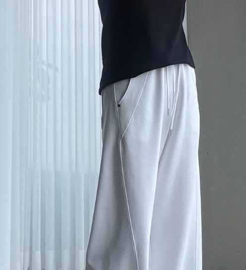 페르헤 여름 어반 와이드 팬츠 ✨ 푸딩처럼 부드러운 프리미엄 원단 · 다리길어보이는 사선절개 · 허리전체밴딩 · 무릎걱정없는 탄탄핏 · 55~88추천 / PERHE Summer Urban Wide Pants ✨ Soft Premium Fabric · Full Elastic Waist · Slimming Wide Fit