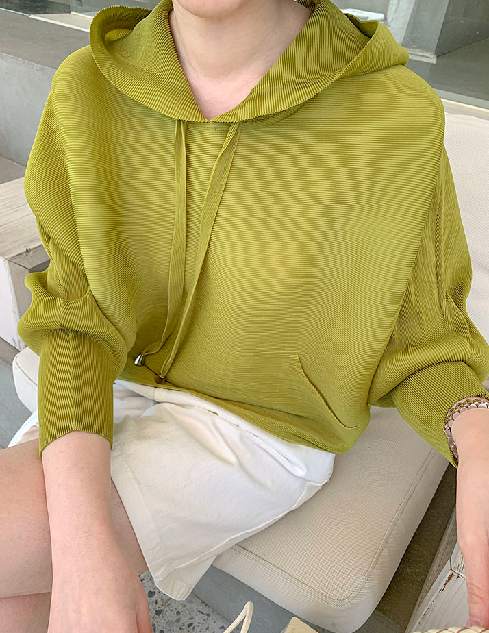 [77까지]품절대란 플리츠 후드 블라우스 💕 가볍고 시원한 플리츠 · 군살커버 루즈핏 · 44~77/88 프리사이즈 · 올여름 필수템 / Pleats Hood Blouse ✨ Lightweight & Stretchy Relaxed Fit