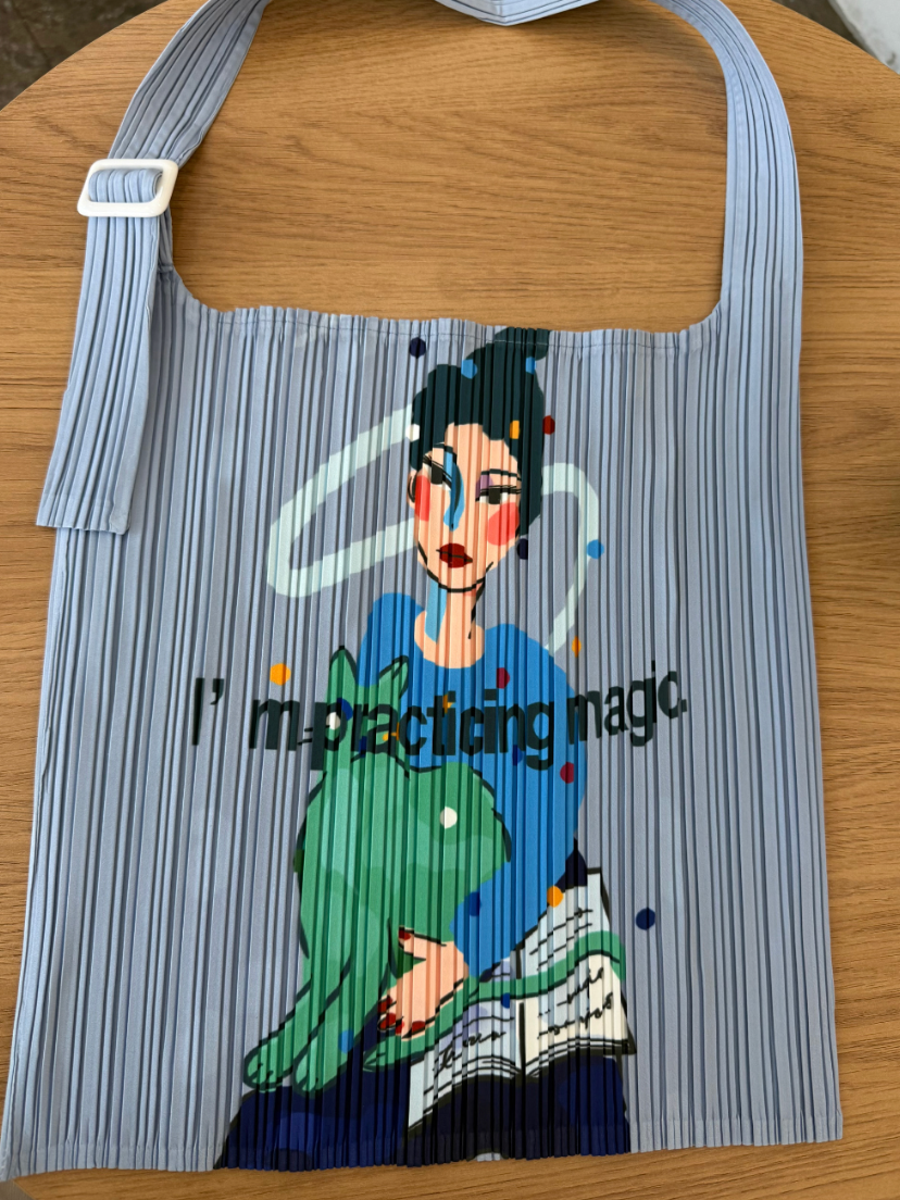 🎨아트 프린팅 플리츠 숄더백 접이식 경량 데일리백 여행용 에코백 감성 일러스트 플리츠백 SONO Art Pleated Shoulder Bag✨