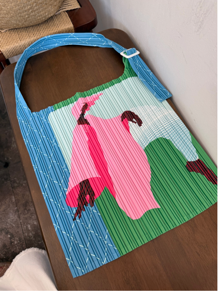 🎨아트 프린팅 플리츠 숄더백 접이식 경량 데일리백 여행용 에코백 감성 일러스트 플리츠백 SONO Art Pleated Shoulder Bag✨