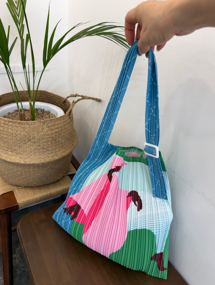 🎨아트 프린팅 플리츠 숄더백 접이식 경량 데일리백 여행용 에코백 감성 일러스트 플리츠백 SONO Art Pleated Shoulder Bag✨