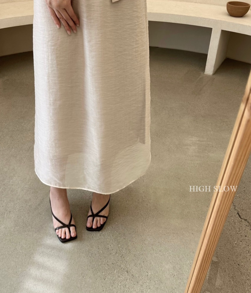 [허리 29까지]✨노리타 시스루 레이어드 밴딩 롱 스커트 🤍 Norita Sheer Layered Elastic Waist Maxi Skirt | 여리핏 썸머 롱스커트 · 안감 내장 · 체형커버 데일리룩✨