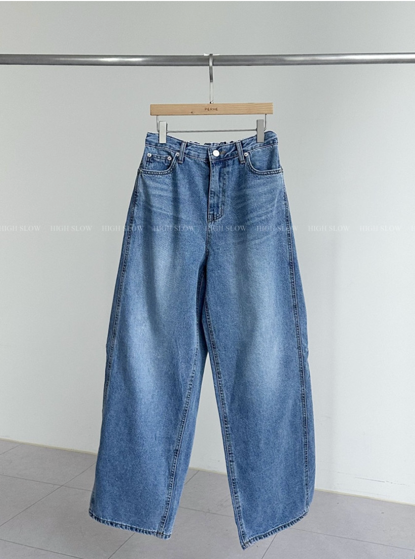 [32까지가능][3주예상]🔥 👖인생 데님 찾으셨나요? 드디어 발견한 페르헤 옆절개선 다트 와이드 데님 팬츠 Best-Selling Side Dart Wide Denim Jeans