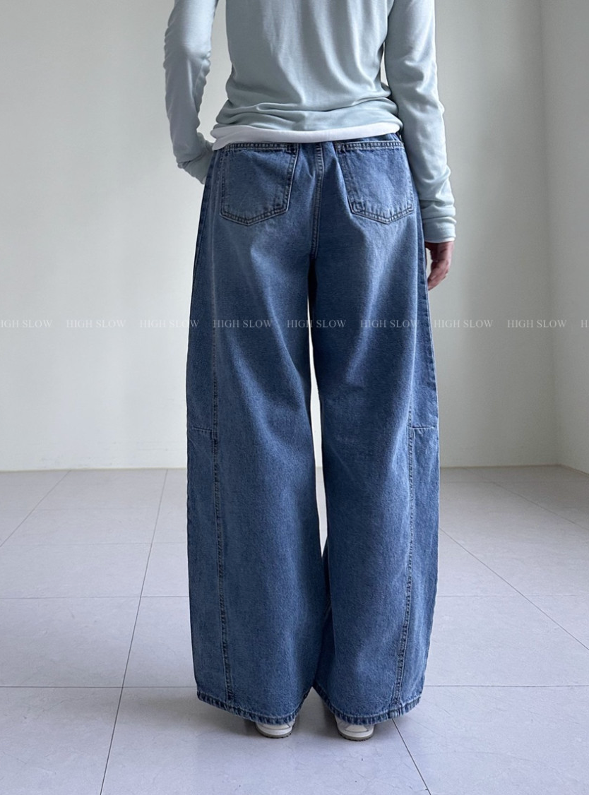[32까지가능][3주예상]🔥 👖인생 데님 찾으셨나요? 드디어 발견한 페르헤 옆절개선 다트 와이드 데님 팬츠 Best-Selling Side Dart Wide Denim Jeans