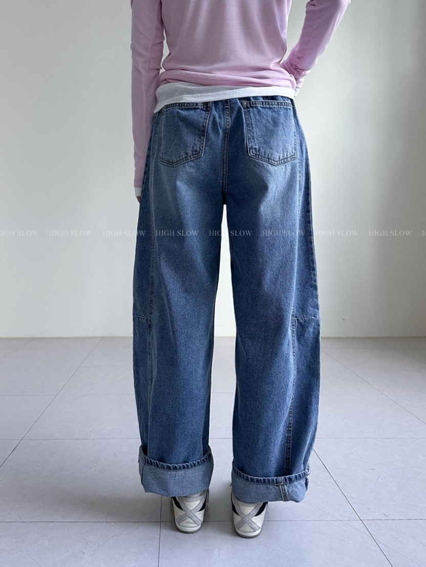 [32까지가능][3주예상]🔥 👖인생 데님 찾으셨나요? 드디어 발견한 페르헤 옆절개선 다트 와이드 데님 팬츠 Best-Selling Side Dart Wide Denim Jeans