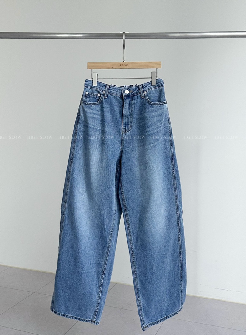 [32까지가능][3주예상]🔥 👖인생 데님 찾으셨나요? 드디어 발견한 페르헤 옆절개선 다트 와이드 데님 팬츠 Best-Selling Side Dart Wide Denim Jeans