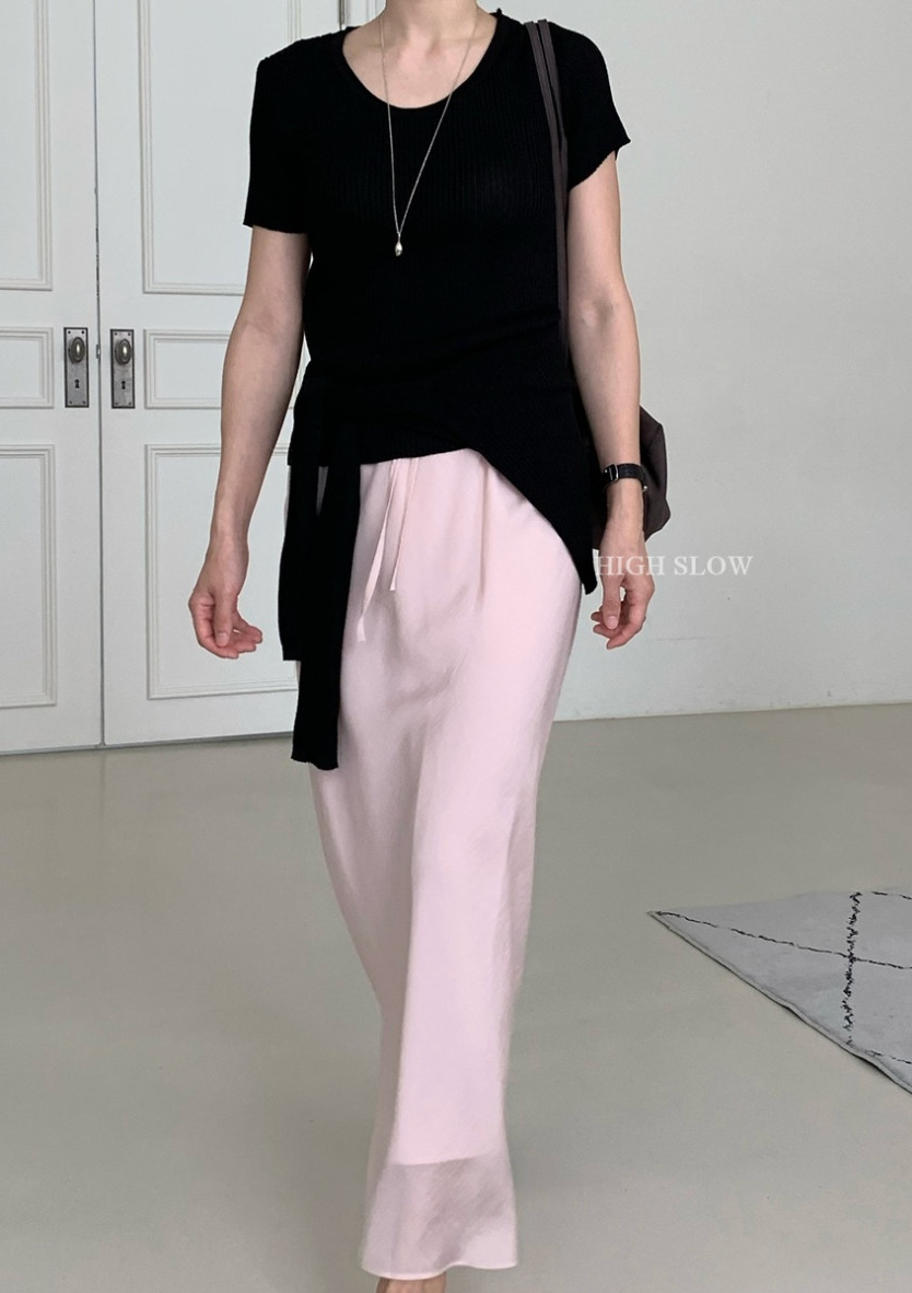 🌸 [재미주] 여리한 소재의 펄스 스커트✨ 허리밴딩 77초반까지 가능! 입는 순간 분위기 여신되는 여름 롱스커트 데일리룩·휴가룩 강력추천 Summer Pulse Skirt