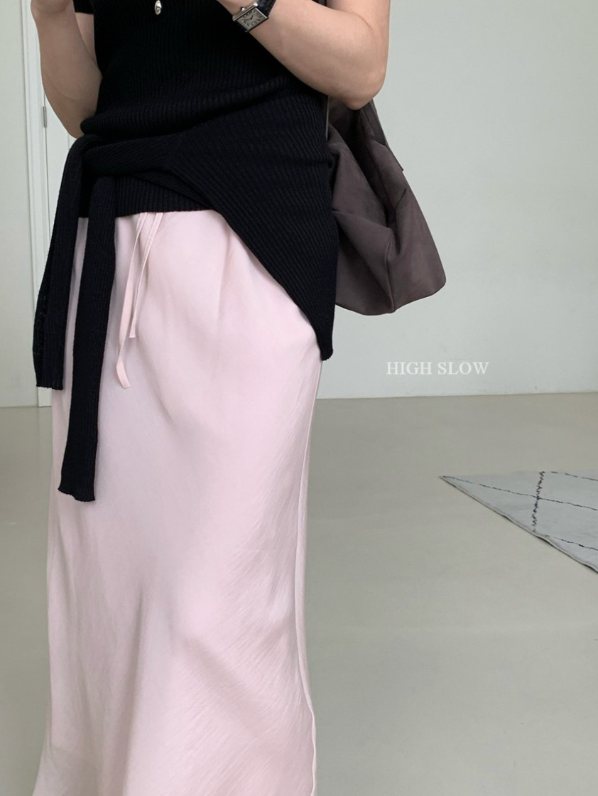 🌸 [재미주] 여리한 소재의 펄스 스커트✨ 허리밴딩 77초반까지 가능! 입는 순간 분위기 여신되는 여름 롱스커트 데일리룩·휴가룩 강력추천 Summer Pulse Skirt