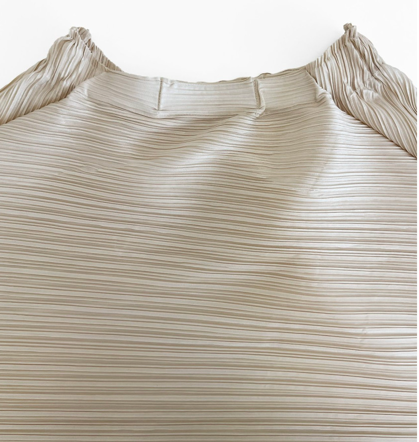 🏺 [88가능]프리미엄 돋보적 입체 가로 플리츠 항아리 벌룬 미디 스커트 │ Sculpted Horizontal Pleated Balloon Midi Skirt with Tummy Control · 체형커버 · 밴딩허리 · 우아한 볼륨핏 · 88까지 추천