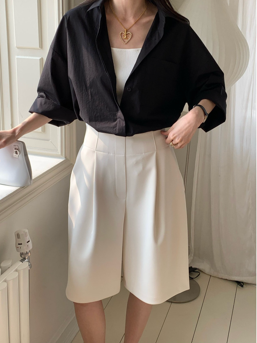 🩳 [77까지가능] 로우게이지 썸머 미친 뫼르소 반바지 │ Meursault Summer Tailored Bermuda Shorts · 정장무드 · 스판혼방 · 체형커버 · 출근룩 · 데일리룩 · 55~77 추천