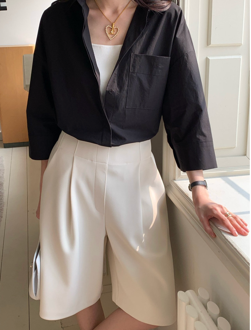 🩳 [77까지가능] 로우게이지 썸머 미친 뫼르소 반바지 │ Meursault Summer Tailored Bermuda Shorts · 정장무드 · 스판혼방 · 체형커버 · 출근룩 · 데일리룩 · 55~77 추천
