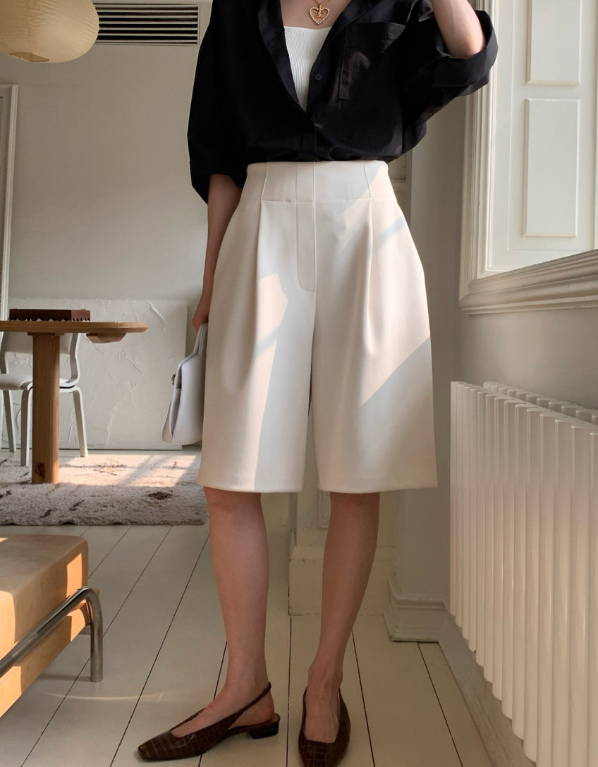 🩳 [77까지가능] 로우게이지 썸머 미친 뫼르소 반바지 │ Meursault Summer Tailored Bermuda Shorts · 정장무드 · 스판혼방 · 체형커버 · 출근룩 · 데일리룩 · 55~77 추천
