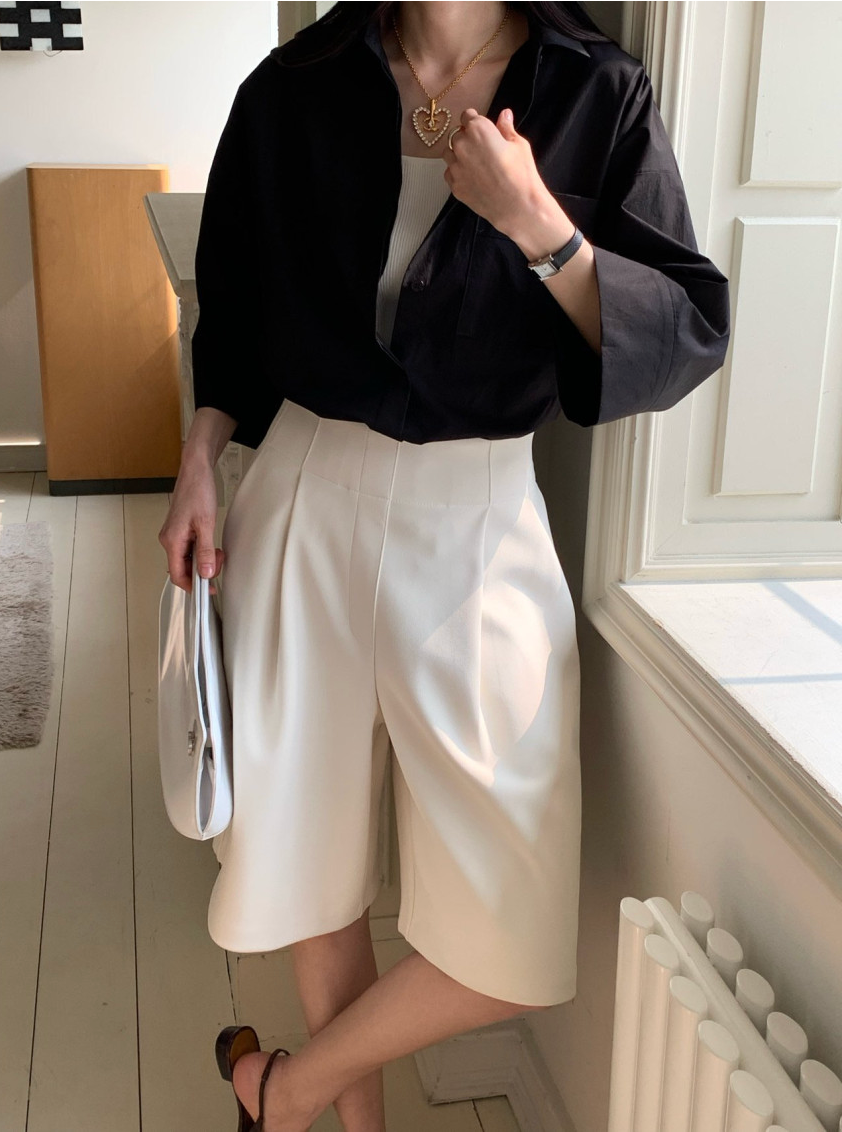 🩳 [77까지가능] 로우게이지 썸머 미친 뫼르소 반바지 │ Meursault Summer Tailored Bermuda Shorts · 정장무드 · 스판혼방 · 체형커버 · 출근룩 · 데일리룩 · 55~77 추천