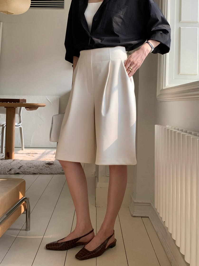 🩳 [77까지가능] 로우게이지 썸머 미친 뫼르소 반바지 │ Meursault Summer Tailored Bermuda Shorts · 정장무드 · 스판혼방 · 체형커버 · 출근룩 · 데일리룩 · 55~77 추천