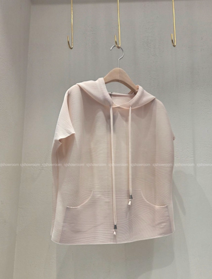 🏺✨ 플리츠 후드 반팔 티셔츠[긴팔보다 조금 작고 짧아요] │ Effortless Pleats Hoodie Tee │ 77까지 여유핏 데일리 플리츠 탑