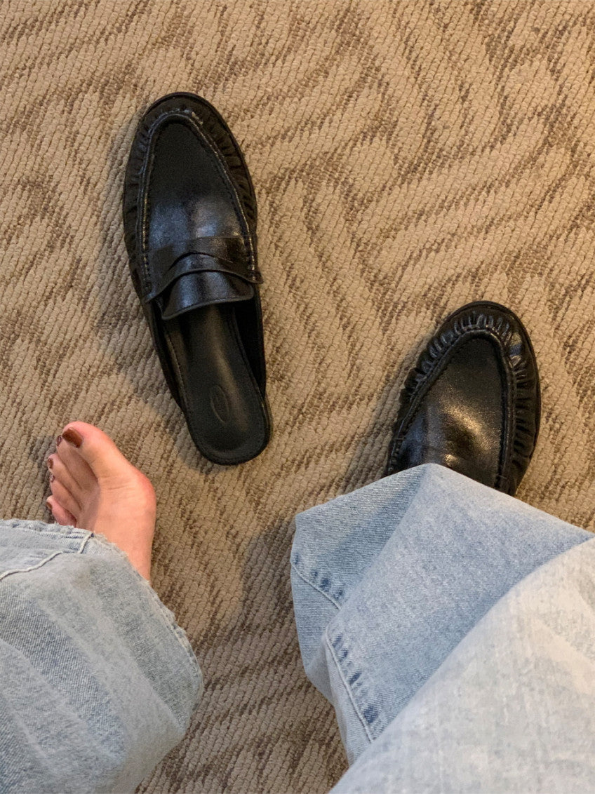 👞 [가을 클래식] 소프트 셔링 디테일 투웨이 페니 로퍼 & 블로퍼 | Shirred Classic 2-Way Loafer & Mule
