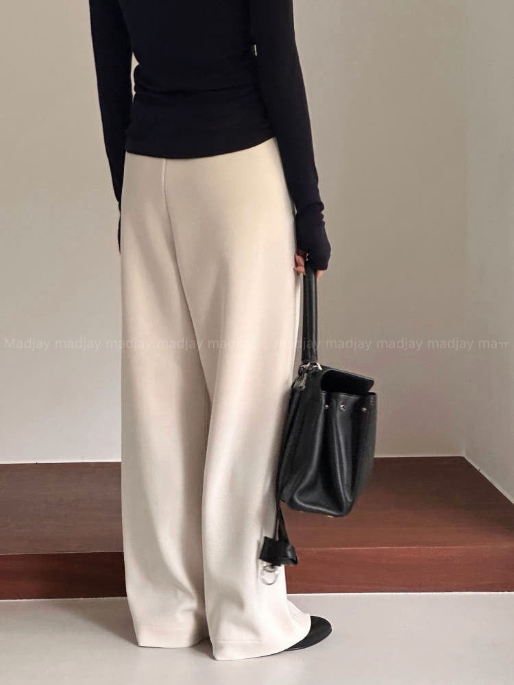 ✨ [미친스판 55-88 모두가능] [제이말로] 히든 밴딩 크레이프 와이드 슬랙스 | Hidden Banding Crepe Wide Pants