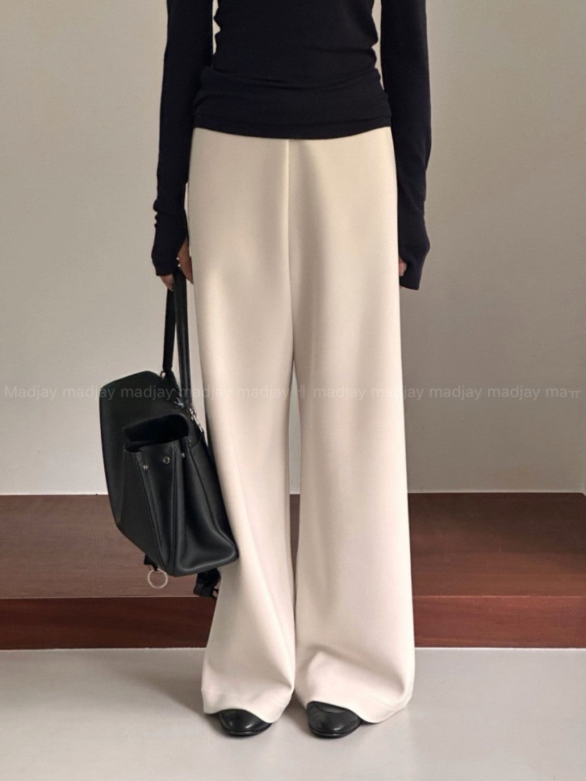 ✨ [미친스판 55-88 모두가능] [제이말로] 히든 밴딩 크레이프 와이드 슬랙스 | Hidden Banding Crepe Wide Pants