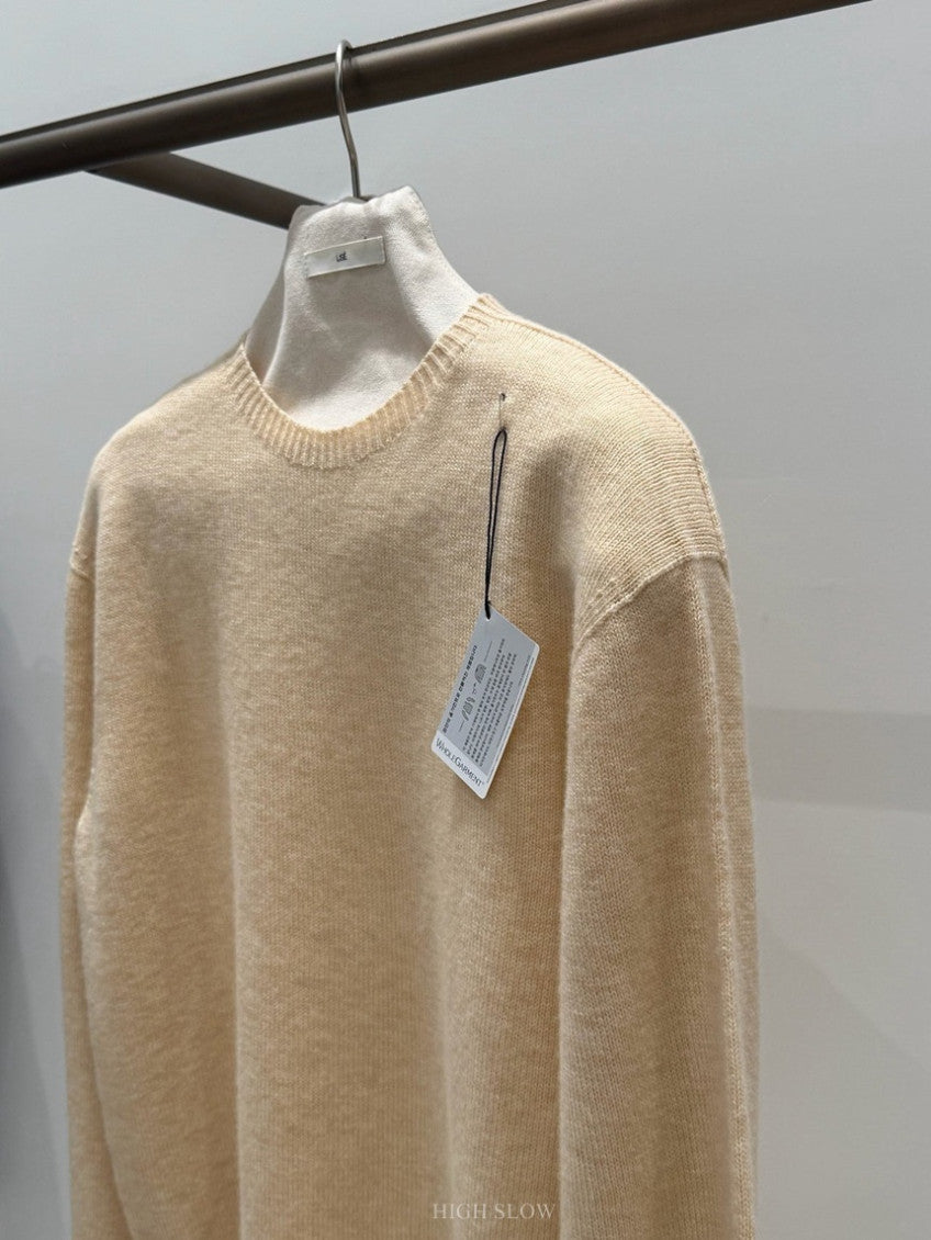🧶 [프리미엄 라인] 슈퍼파인 메리노울 100% 홀가먼트 루즈핏 니트 | Premium Superfine Merino Wool Wholegarment Knit