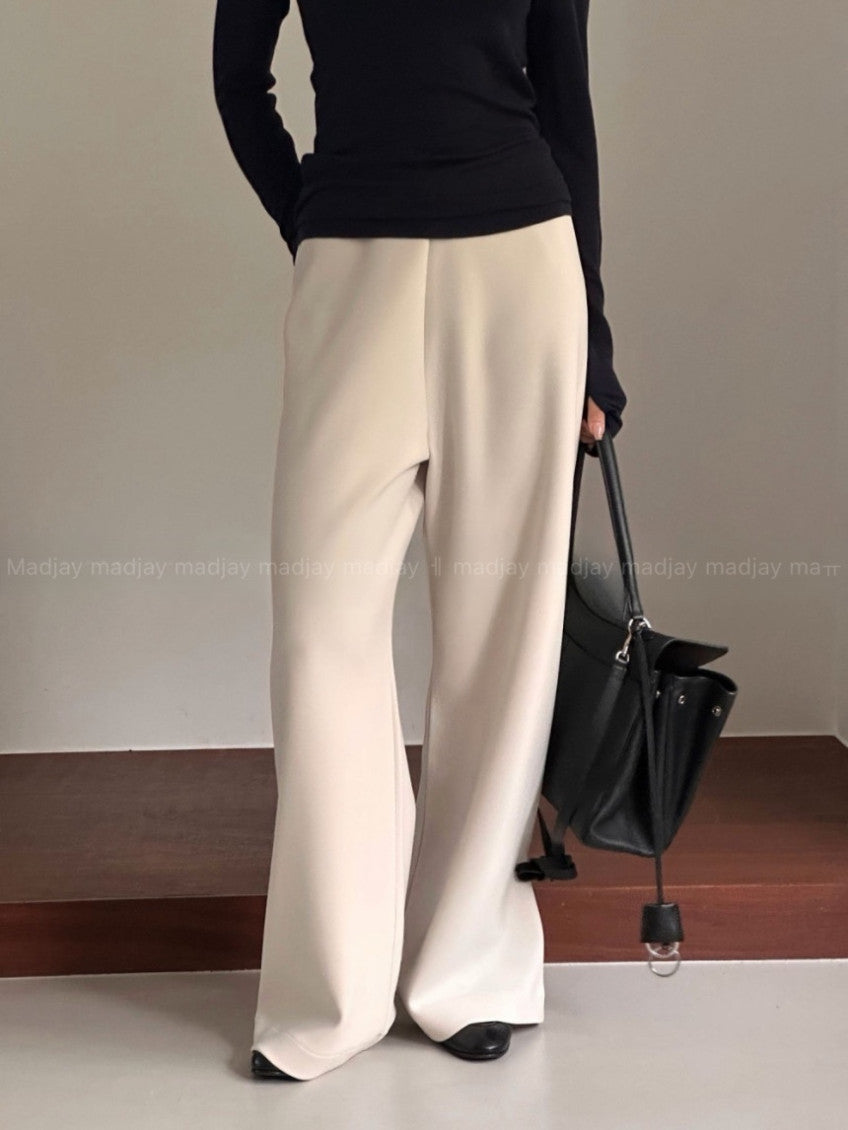 ✨ [미친스판 55-88 모두가능] [제이말로] 히든 밴딩 크레이프 와이드 슬랙스 | Hidden Banding Crepe Wide Pants