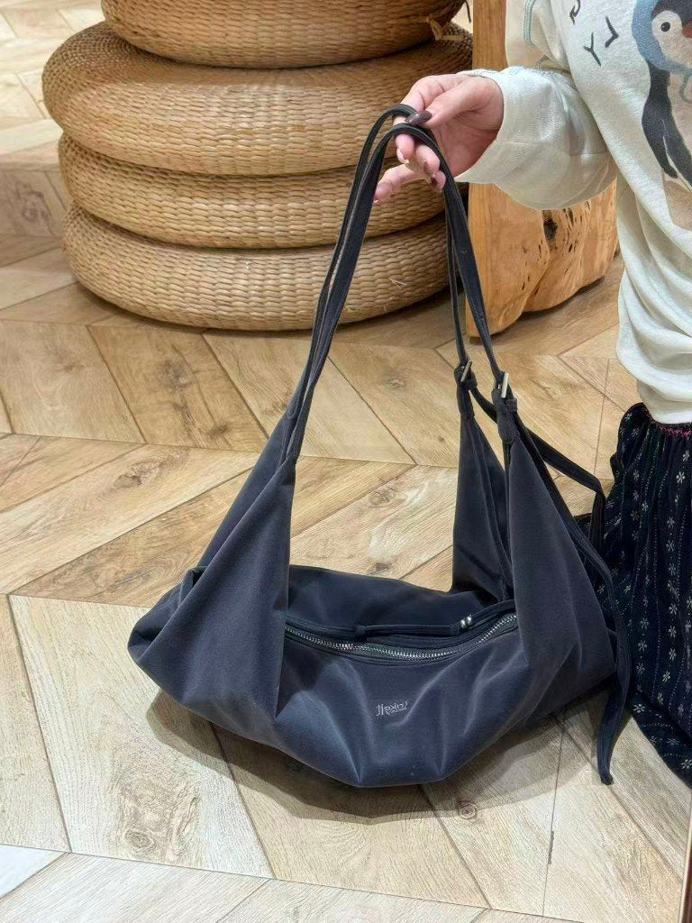 👜 [7컬러 가을 벨벳] 소프트 드레이프 빅 숄더 & 크로스백 | Crepey Velvet Soft Drape Shoulder & Crossbody Bag