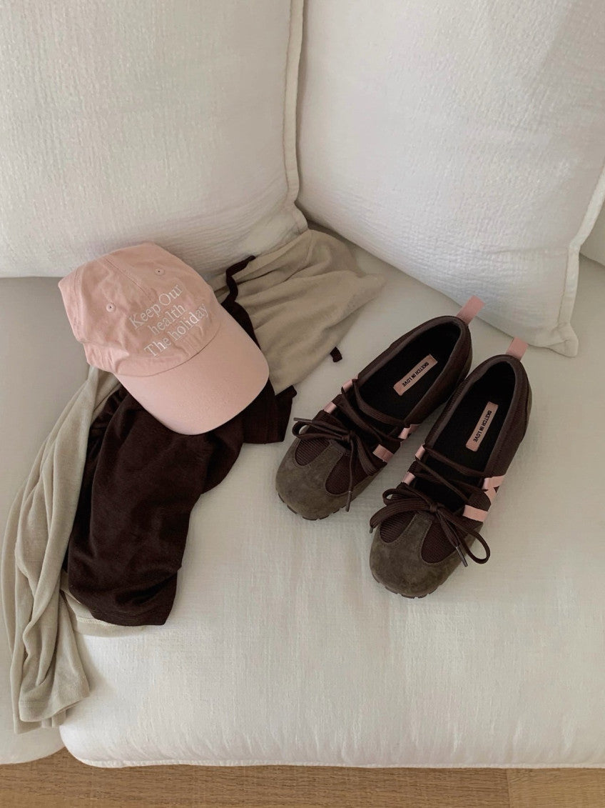 🌹 [넘 예쁜 리본 포인트] 로즈 리본 데일리 스니커즈 | Rose Ribbon Leather Sneakers