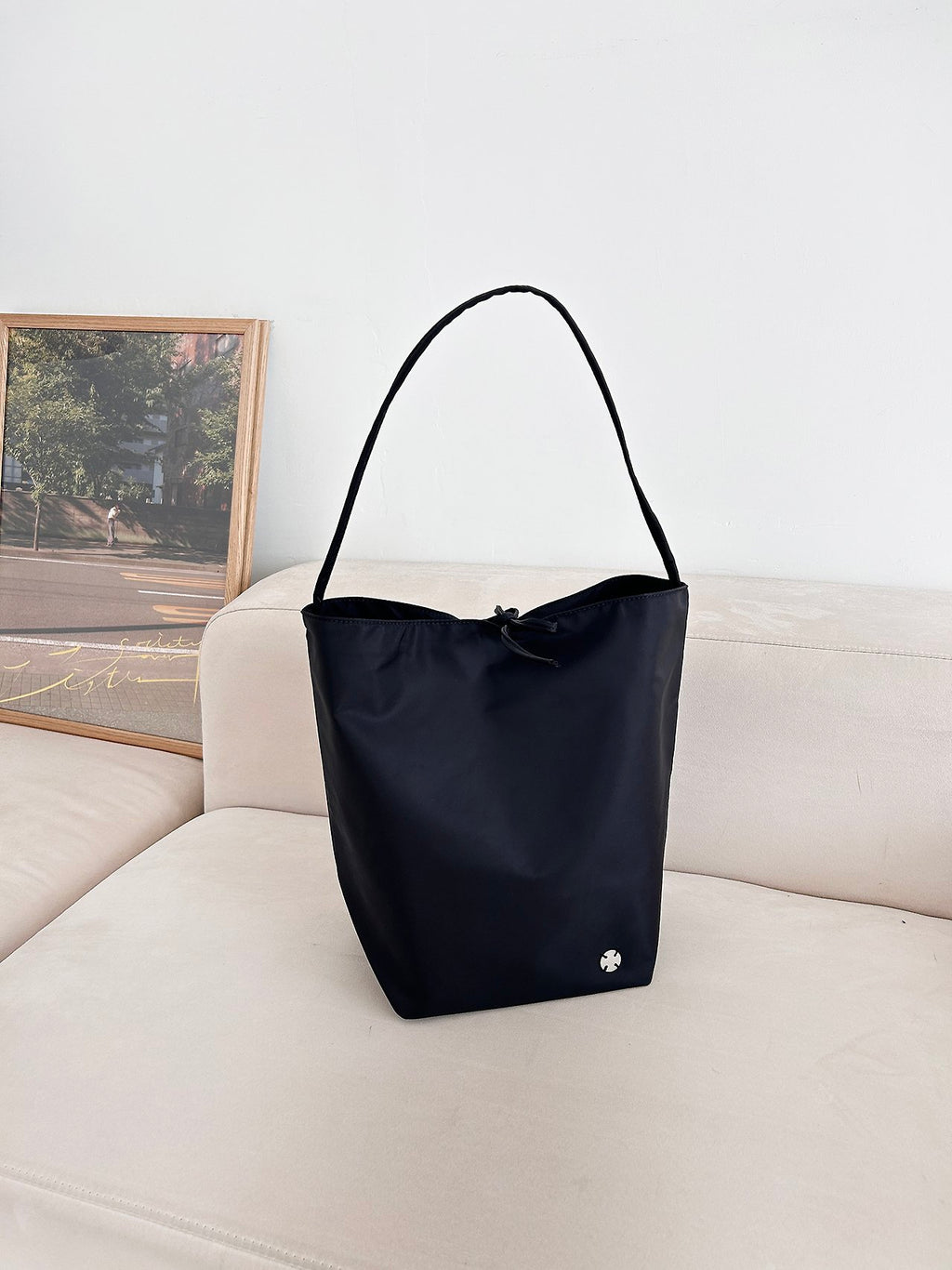 ✨🖤 더 *우 파크 스타일 프리미엄 나일론 숄더백 | Lightweight Everyday Tote | Travel & Daily Bag | 미니멀 데일리백