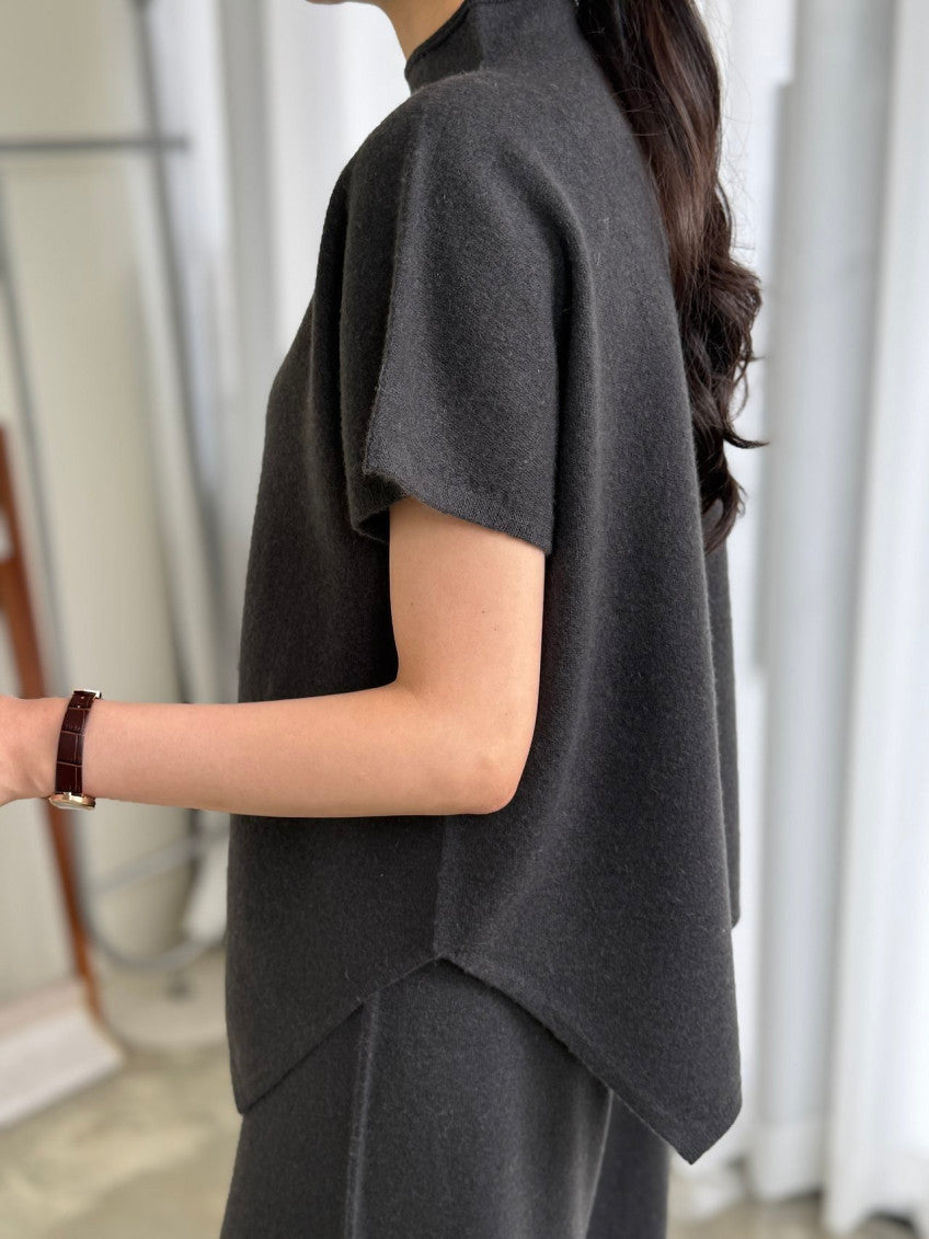 ✨ [PREMIUM LINE] 미네르바 홀가먼트 사이드 슬릿 모크넥 탑 | Minerva Wholegarment Side Slit Mock Neck Top